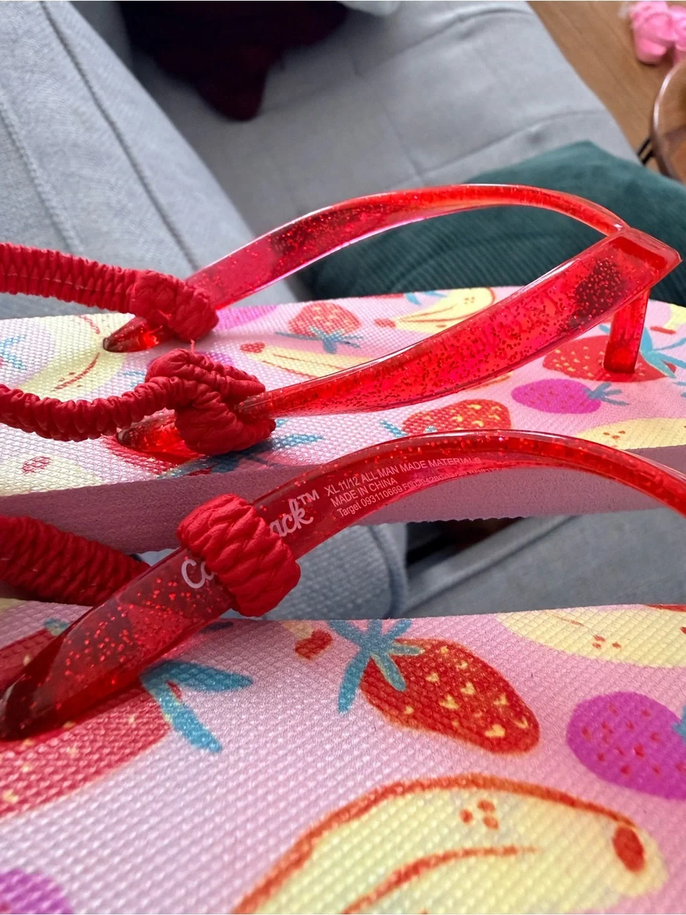 🍌🍓Girls' Bubblegum Pink Two-Buckle Sandals & fruity fun flip flops 🍓🍌